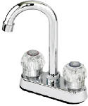 HOMEWERKS WORLDWIDE LLC-IMPORT Bar Faucet, 2 Acrylic Handles, Chrome PLUMBING, HEATING & VENTILATION HOMEWERKS WORLDWIDE LLC-IMPORT