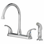HOMEWERKS WORLDWIDE LLC-IMPORT High Arc Kitchen Faucet, Two Lever Handles, Matte Black PLUMBING, HEATING & VENTILATION HOMEWERKS WORLDWIDE LLC-IMPORT