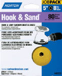 NORTON Norton 49222 Sanding Disc, 5 in Dia, Coated, P100 Grit, Medium, Aluminum Oxide Abrasive PAINT NORTON   