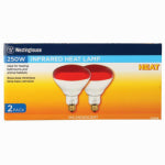 WESTINGHOUSE LIGHTING CORP Heat Lamp, Flood Beam, Dimmable, R40, Red, 250-Watts, 2-Pk. ELECTRICAL WESTINGHOUSE LIGHTING CORP   