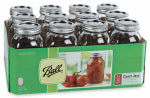 NEWELL BRANDS DISTRIBUTION LLC Mason Canning Jars with Lids, Regular-Mouth, 32 oz., 12-Pk HOUSEWARES NEWELL BRANDS DISTRIBUTION LLC