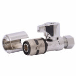SHARKBITE/CASH ACME PEX Evo Straight Stop Valve, Lead-Free Chrome, 1/2 x 3/8 In. PLUMBING, HEATING & VENTILATION SHARKBITE/CASH ACME