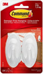 3M COMPANY White Terrace Hooks, 2 Hooks/4 Strips