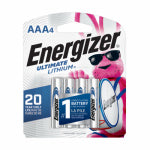ENERGIZER Ultimate Lithium AAA (Triple A) Batteries, 4 Pack ELECTRICAL ENERGIZER   