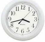 WESTCLOX Westclox 46994A Clock, Round, White Frame, Plastic Clock Face, Analog HOUSEWARES WESTCLOX   
