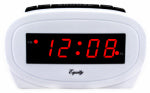 LA CROSSE TECHNOLOGY LTD Alarm Clock, White, 0.6-In. Red LED Display HOUSEWARES LA CROSSE TECHNOLOGY LTD   