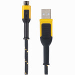 DEWALT DeWALT 131 1360 DW2 Charger Cable, USB, USB-A, Kevlar Fiber Sheath, Black/Yellow Sheath, 4 ft L ELECTRICAL DEWALT   