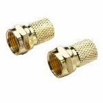 AUDIOVOX Coaxial F Twist On End Connector, 2-Pk. ELECTRICAL AUDIOVOX