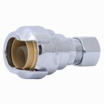 SHARKBITE/CASH ACME Push-to-Connect Pipe Adapter, 1/2 x 3/8 In. PLUMBING, HEATING & VENTILATION SHARKBITE/CASH ACME