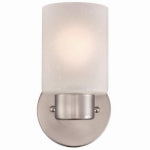 WESTINGHOUSE LIGHTING CORP Sylvester Modern Indoor Wall Light Fixture, Brushed Nickel, Frosted Glass Shade ELECTRICAL WESTINGHOUSE LIGHTING CORP