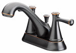 HOMEWERKS WORLDWIDE LLC-IMPORT Centerset Lavatory Faucet With Pop-Up, 2 Zinc Lever Handles, Brushed Bronze