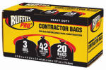 BERRY GLOBAL Contractor Bags, Black, 42-Gal., 20-Pk. CLEANING & JANITORIAL SUPPLIES BERRY GLOBAL   