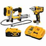 BLACK & DECKER/DEWALT 20-Volt MAX Cordless 2-Tool Combo Kit, XR Impact Wrench + Grease Gun, Battery TOOLS BLACK & DECKER/DEWALT