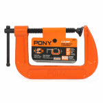 PONY Pony 2640 Classic C-Clamp, 800 lb Clamping, 4 in Max Opening Size, 3 in D Throat, Ductile Iron Body, Orange Body TOOLS PONY   