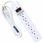 KAB ENTERPRISE CO LTD 6-Outlet Surge Protector, 510 Joules, White ELECTRICAL KAB ENTERPRISE CO LTD