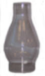 TIKI Tiki 411B Lamp Chimney, Glass, Clear, For: #110-MTB Chamber Lamp, Traditions Oil Lamps with 2-5/8 in Bases ELECTRICAL TIKI   