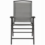 WOODARD CM LLC Sunny Isles Steel Folding Chair, Sling Fabric, Graphite OUTDOOR LIVING & POWER EQUIPMENT WOODARD CM LLC