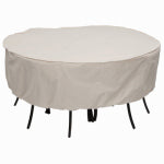 MR BAR B Q PRODUCTS LLC Patio Table and Chair Dining Set Cover,Taupe, Round OUTDOOR LIVING & POWER EQUIPMENT MR BAR B Q PRODUCTS LLC   