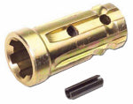 DOUBLE HH MFG PTO Adapter, Forged, Yellow Zinc-Plated, 1-1/8 x 1-3/8-In. HARDWARE & FARM SUPPLIES DOUBLE HH MFG   