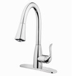 HOMEWERKS WORLDWIDE LLC-IMPORT Single Handle Pull-Down Spray Kitchen Faucet, Matte Black PLUMBING, HEATING & VENTILATION HOMEWERKS WORLDWIDE LLC-IMPORT