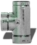 SELKIRK CORP Gas Vent Tee, Round, Type B, 4-In. PLUMBING, HEATING & VENTILATION SELKIRK CORP