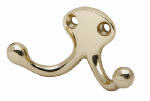 SCHLAGE LOCK CO 1-1/8-In. Bright Brass Clothes Hook HARDWARE & FARM SUPPLIES SCHLAGE LOCK CO