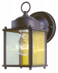 WESTINGHOUSE LIGHTING CORP Wall Light Fixture, Outdoor, Sienna Brown & Clear Glass, 100-Watt