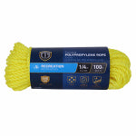 RICHELIEU AMERICA LTD. Twisted Polypropylene Rope, Yellow, 1/4 In. x 100 Ft. HARDWARE & FARM SUPPLIES RICHELIEU AMERICA LTD.