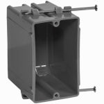 ECM INDUSTRIES LLC 1 Gang New Work Standard Switch/Outlet Wall Electrical Box, Gray PVC, 20 Cu. In. ELECTRICAL ECM INDUSTRIES LLC   
