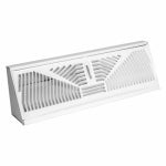 AMERICAN METAL PRODUCTS Baseboard Diffuser, Sunburst Pattern, Steel, White, 18-In. PLUMBING, HEATING & VENTILATION AMERICAN METAL PRODUCTS