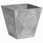 NOVELTY MFG CO ArtStone Ella Water-Minder Planter, Plastic, Gray, 6 In. Sq.