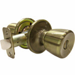 TAIWAN FU HSING INDUSTRIAL CO Medium Tulip-Style Knob Privacy Lockset, Antique Brass HARDWARE & FARM SUPPLIES TAIWAN FU HSING INDUSTRIAL CO