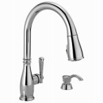 DELTA FAUCET CO Charmaine Single Handle, High Arc Kitchen Faucet, Pull-Down Spray, ShieldSpray Technology, Soap Dispenser, Chrome PLUMBING, HEATING & VENTILATION DELTA FAUCET CO