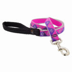 LUPINE INC Dog Leash, Reflective Pink Paws Pattern, 1-In. x 6-Ft. PET & WILDLIFE SUPPLIES LUPINE INC