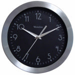 WESTCLOX Westclox 36001A Clock, Round, Silver Frame, Metal Clock Face, Analog HOUSEWARES WESTCLOX   