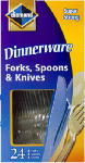 HEARTHMARK Plastic Forks, Knives, Spoons, 8 Each HOUSEWARES HEARTHMARK   