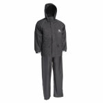 SAFETY WORKS INC John Deere 2-Pc. Rain Suit, Black Polyester, L CLOTHING, FOOTWEAR & SAFETY GEAR SAFETY WORKS INC