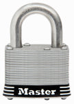 MASTER LOCK CO Keyed Laminated Padlock, Stainless Steel, 2-In., 1-In. Long Shackle