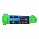 RICHELIEU AMERICA LTD. Paracord 550 Nylon Rope, Green, 5/32 In. x 50 Ft.