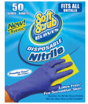 BIG TIME PRODUCTS LLC Disposable Nitrile Gloves, Latex & Powder Free, Blue, One Size, 50-Ct. CLOTHING, FOOTWEAR & SAFETY GEAR BIG TIME PRODUCTS LLC   