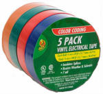 SHURTECH TECHNOLOGIES LLC Assorted Vinyl Electrical Tape, 20-Ft. Rolls, 5-Pk. ELECTRICAL SHURTECH TECHNOLOGIES LLC