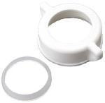 PLUMB SHOP DIV BRASSCRAFT Slip Joint Nut & Washer, White Plastic, 1-1/4 In. OD Tube PLUMBING, HEATING & VENTILATION PLUMB SHOP DIV BRASSCRAFT
