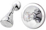 HOMEWERKS WORLDWIDE LLC-IMPORT Shower Faucet + Showerhead, Acrylic Handle, Chrome PLUMBING, HEATING & VENTILATION HOMEWERKS WORLDWIDE LLC-IMPORT
