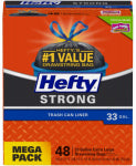 REYNOLDS CONSUMER PRODUCTS Extra Strong Trash Can Liner, Extra Large, 33 Gallon, 48-Ct. CLEANING & JANITORIAL SUPPLIES REYNOLDS CONSUMER PRODUCTS