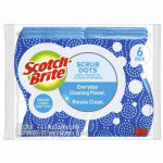 3M COMPANY Scrub Dots Non-Scratch Scrub Sponge, 6-Pk. CLEANING & JANITORIAL SUPPLIES 3M COMPANY   
