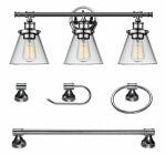 GLOBE ELECTRIC Parker Bath Set, Chrome, 5-Pc. ELECTRICAL GLOBE ELECTRIC