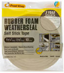 THERMWELL Rubber Foam Weatherseal Tape, 1-1/4W x 7/16 In. T x 10 Ft. HARDWARE & FARM SUPPLIES THERMWELL