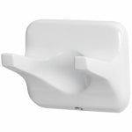 HOMEWERKS WORLDWIDE LLC-IMPORT Robe Hook, Double, White HARDWARE & FARM SUPPLIES HOMEWERKS WORLDWIDE LLC-IMPORT