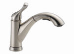 DELTA FAUCET CO Grant Kitchen Faucet With Pull-Out Spray, Single Handle, Stainless Steel
