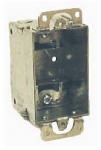 RACO INCORPORATED Switch Box, Gangable, Steel With Plastic Ears, BX Clamps, 3 x 2 In. Deep ELECTRICAL RACO INCORPORATED